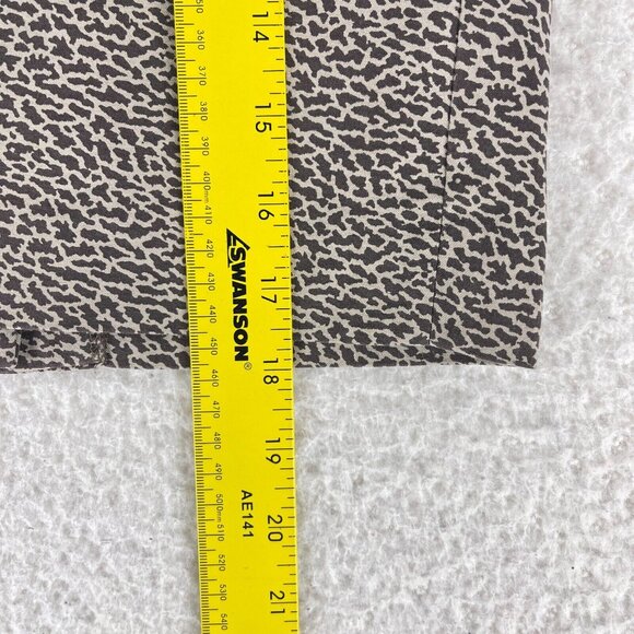 Ann Taylor LOFT Petites Brown Animal Print A-Line Skirt Womens Zip Up Size 0P - Picture 5 of 11